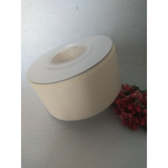 Лента репсовая 4 см, цв. молочный, цена за 1 м